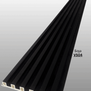 WPC Πάνελ V504 Black – Διακοσμητική Ραβδωτή Επένδυση Τοίχου