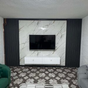 PVC Panel Carrara Gold – White Marble Decorative Panel