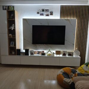 PVC Panel Carrara Gold – White Marble Decorative Panel