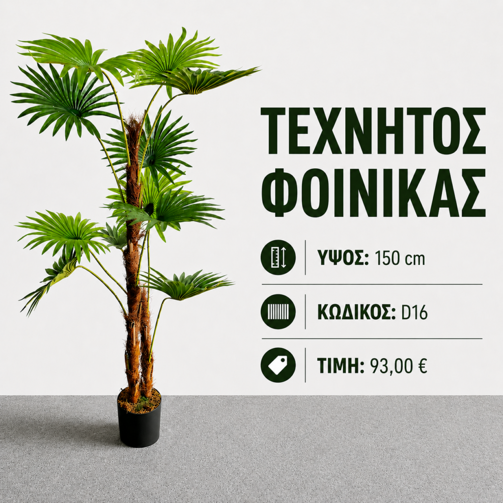 d16 artificial palm