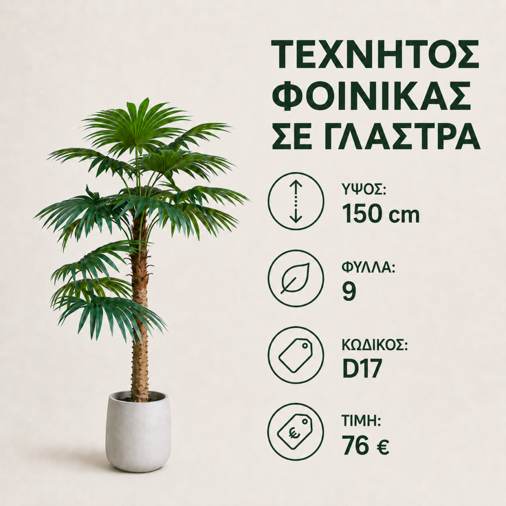 d17 artificial palm