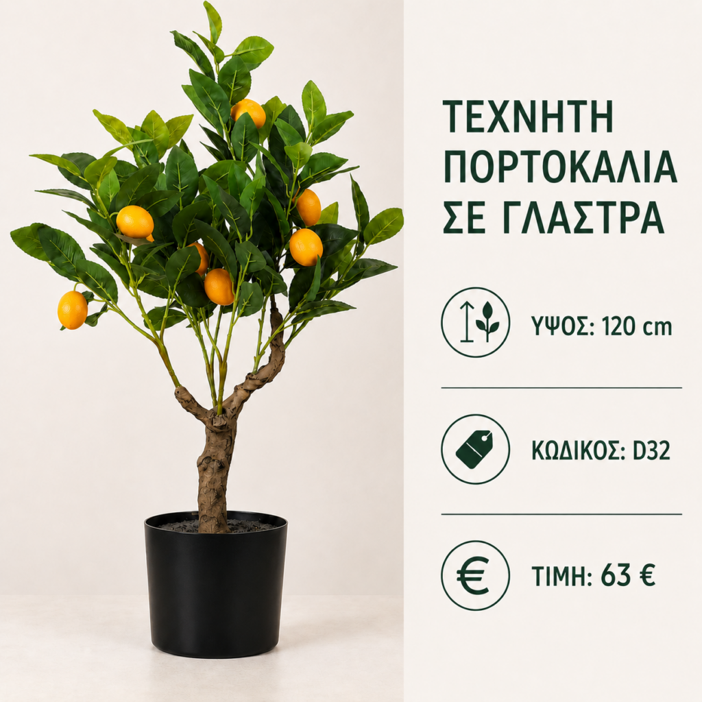 d32 artificial orange tree