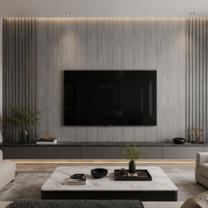Λείο πάνελ WPC Grey Chevron 290 x 40 cm