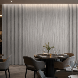 Λείο πάνελ WPC Grey Chevron 290 x 40 cm